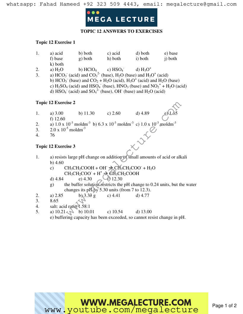 Page 1 of Answers
