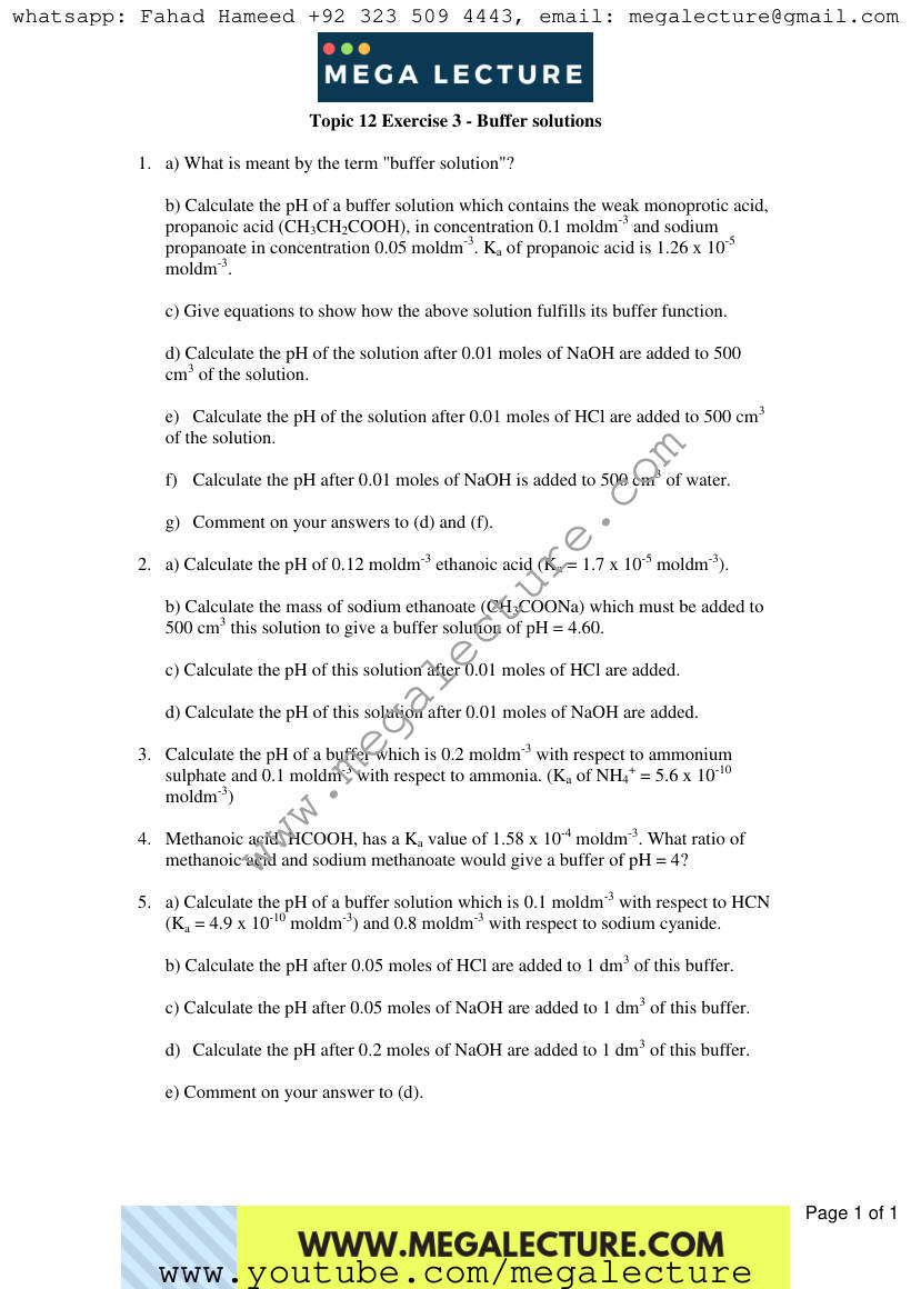 Page 1 of Exercise