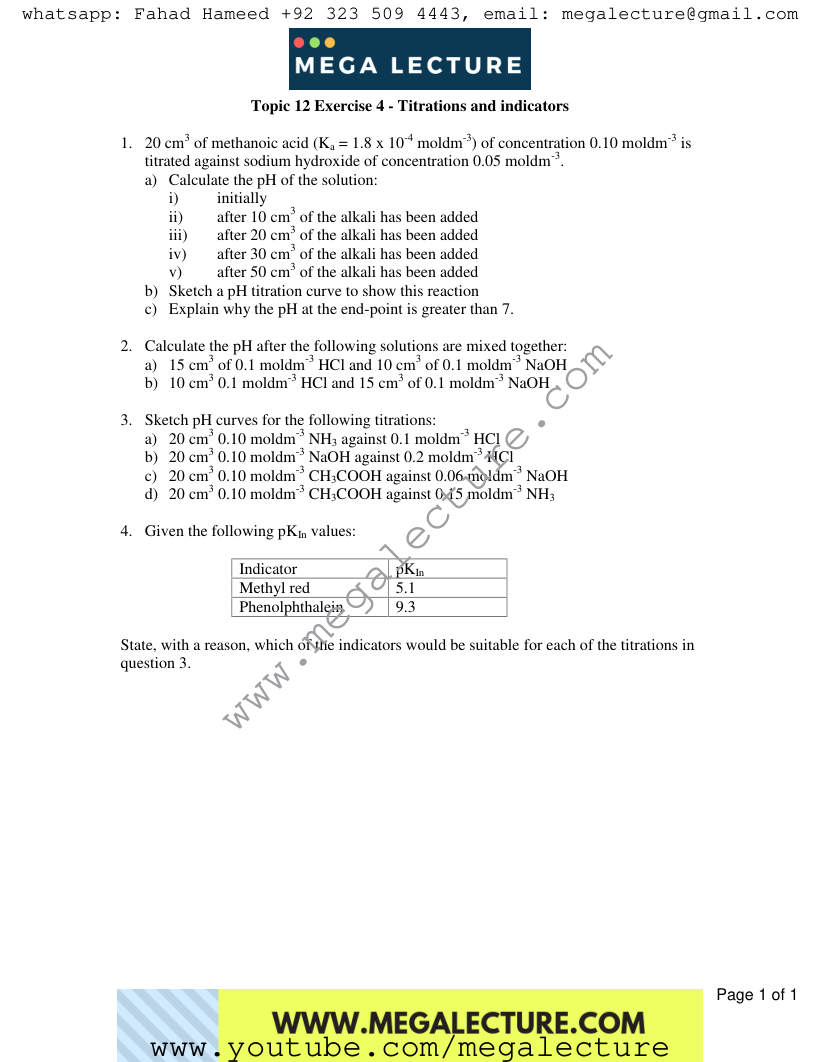 Page 1 of Exercise