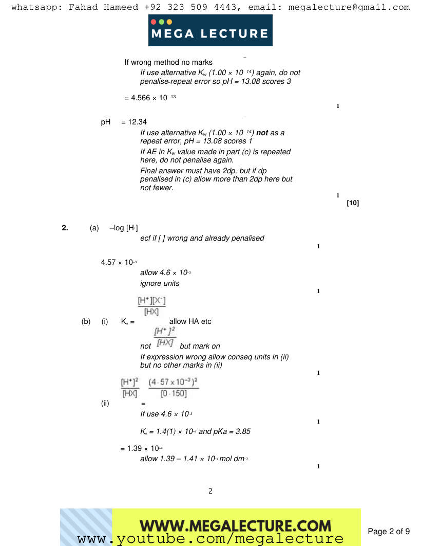 Page 2 of Marking scheme