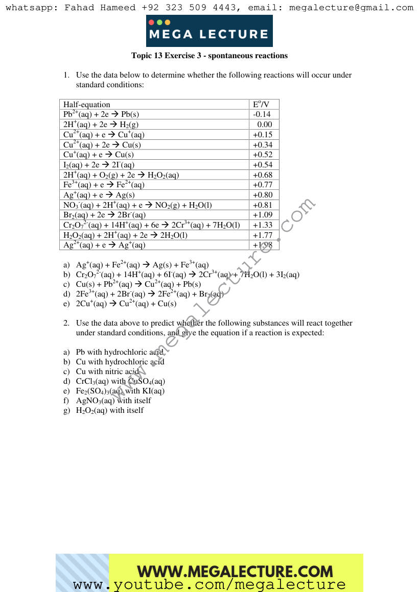 Page 1 of Exercise