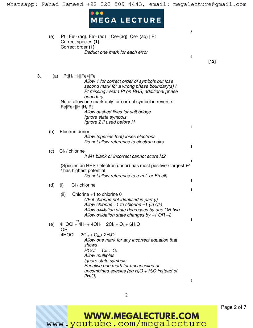 Page 2 of Marking scheme