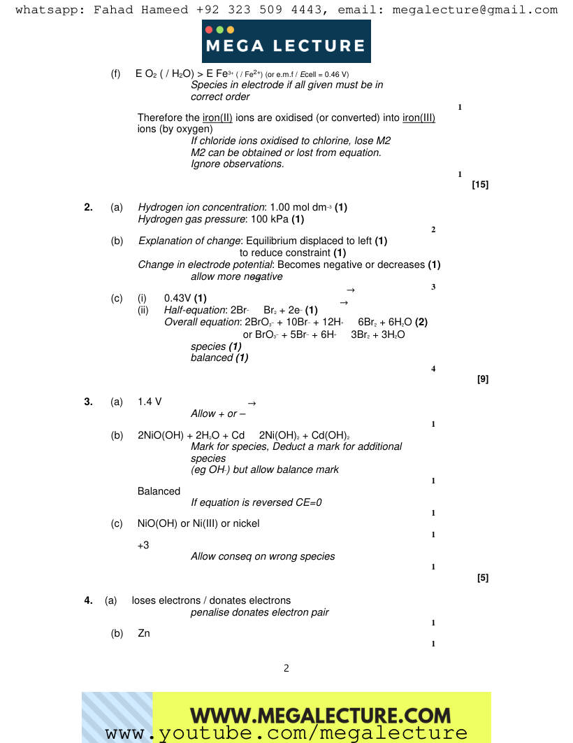 Page 2 of Marking scheme