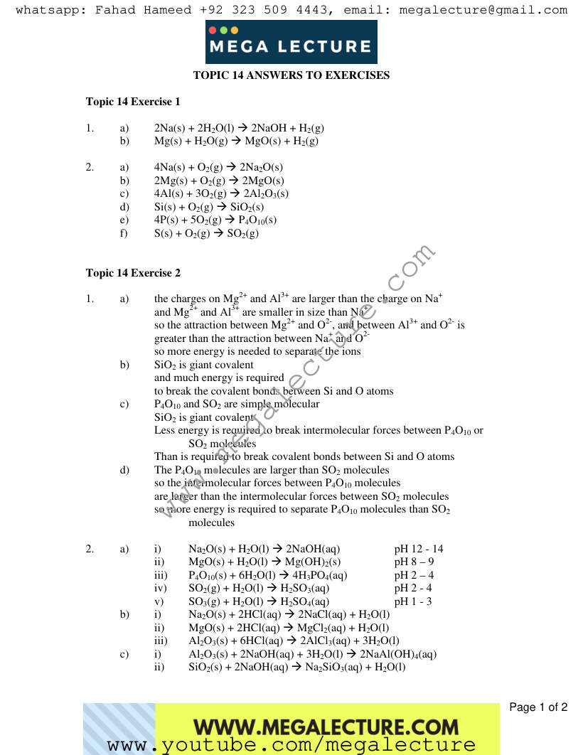 Page 1 of Answers