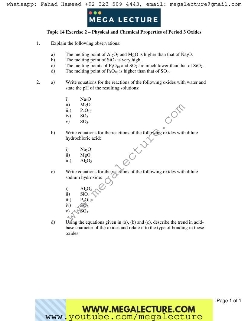 Page 1 of Exercise