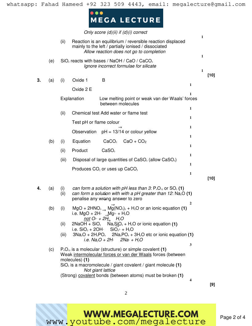 Page 2 of Marking scheme