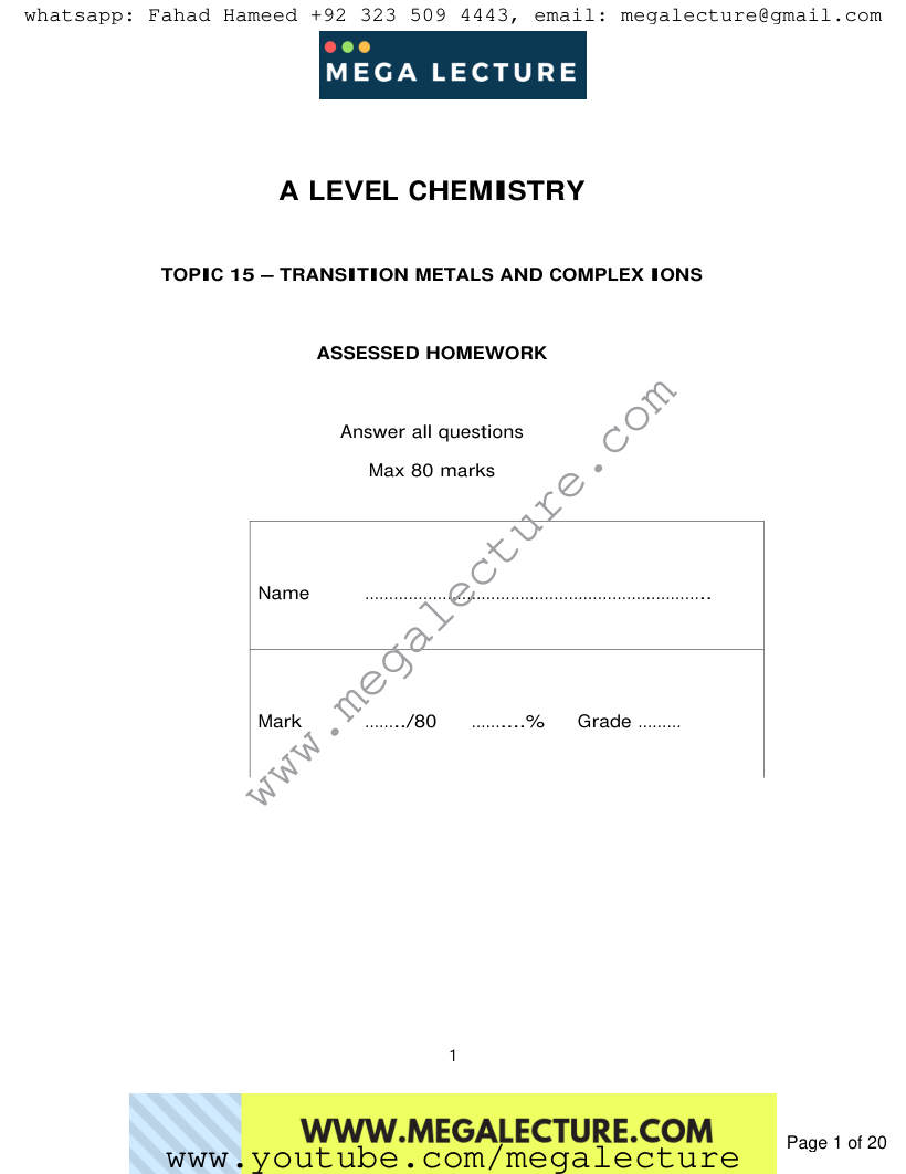 Page 1 of Worksheet