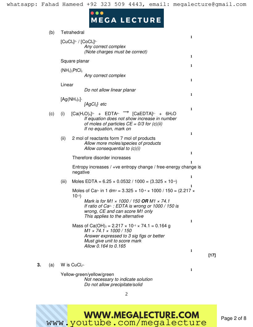Page 2 of Marking scheme