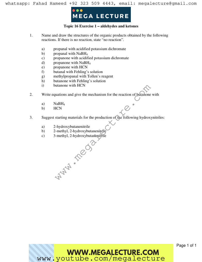 Page 1 of Exercise