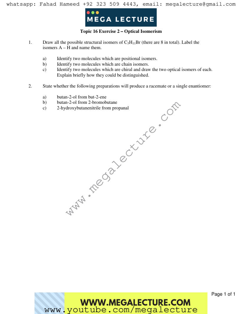 Page 1 of Exercise