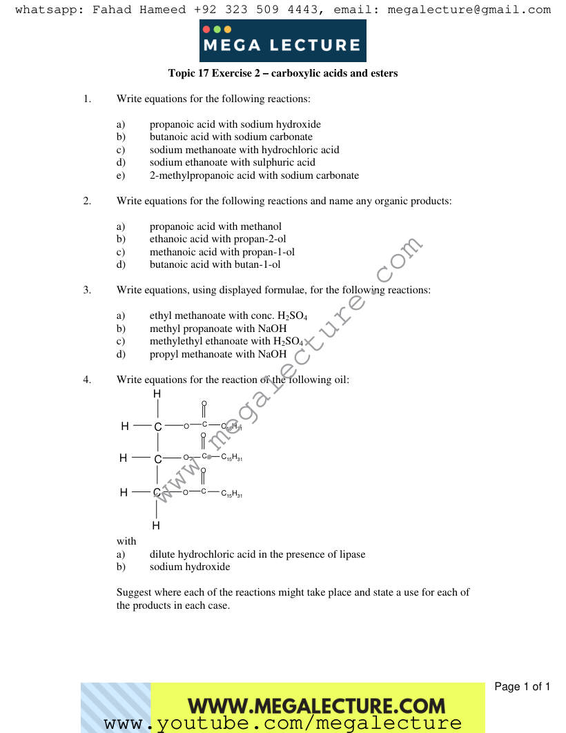 Page 1 of Exercise