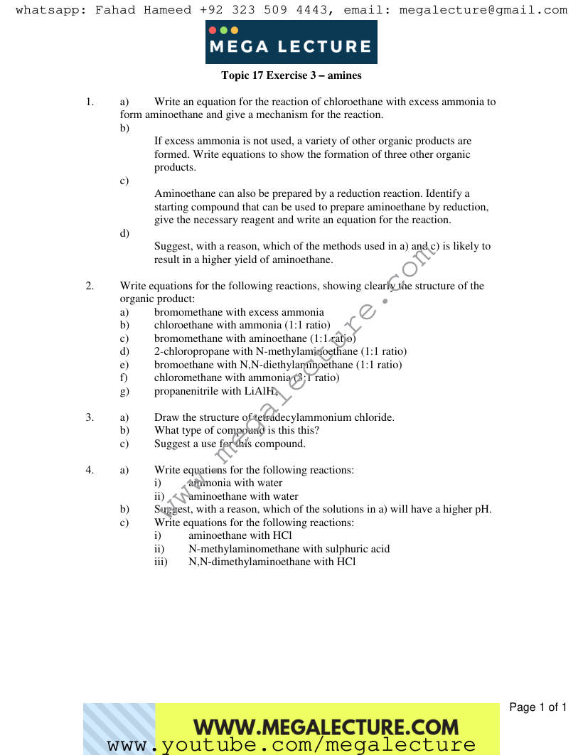 Page 1 of Exercise