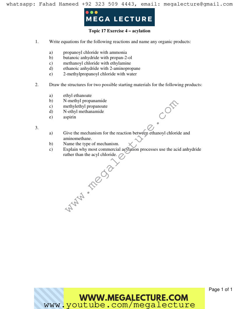 Page 1 of Exercise