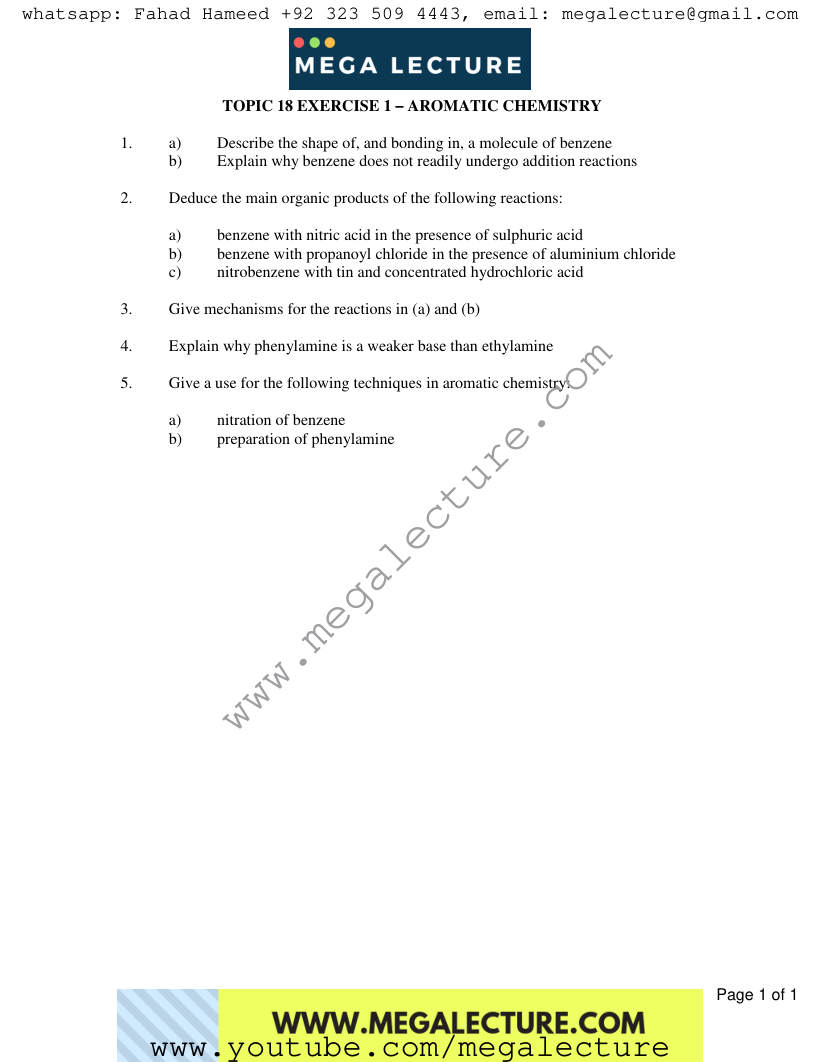 Page 1 of Exercise