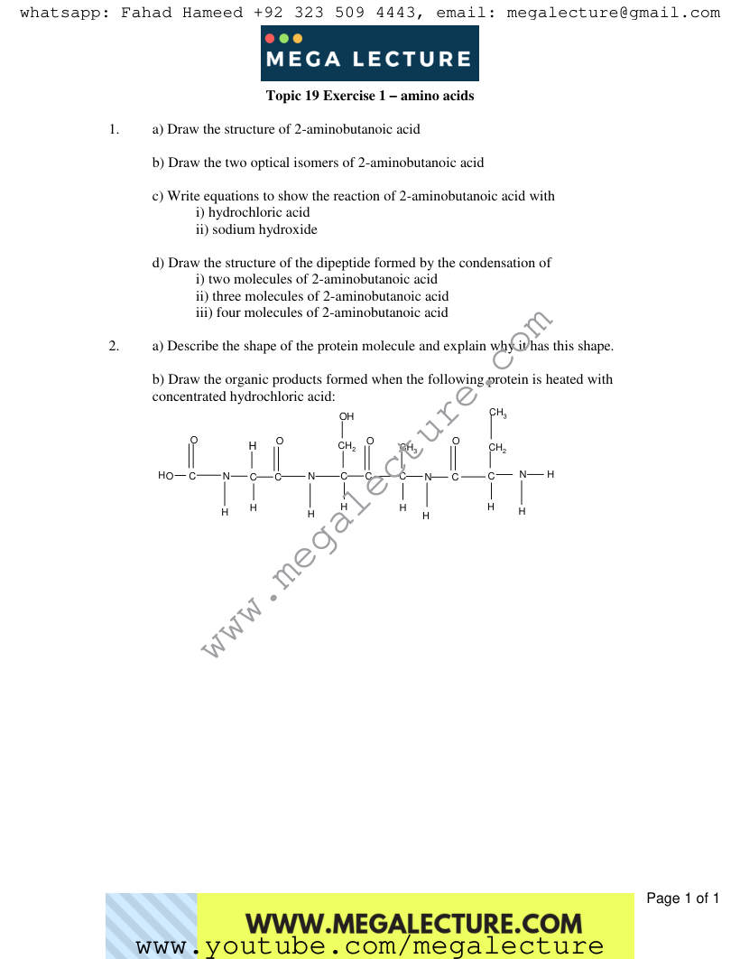 Page 1 of Exercise