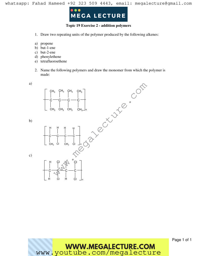 Page 1 of Exercise