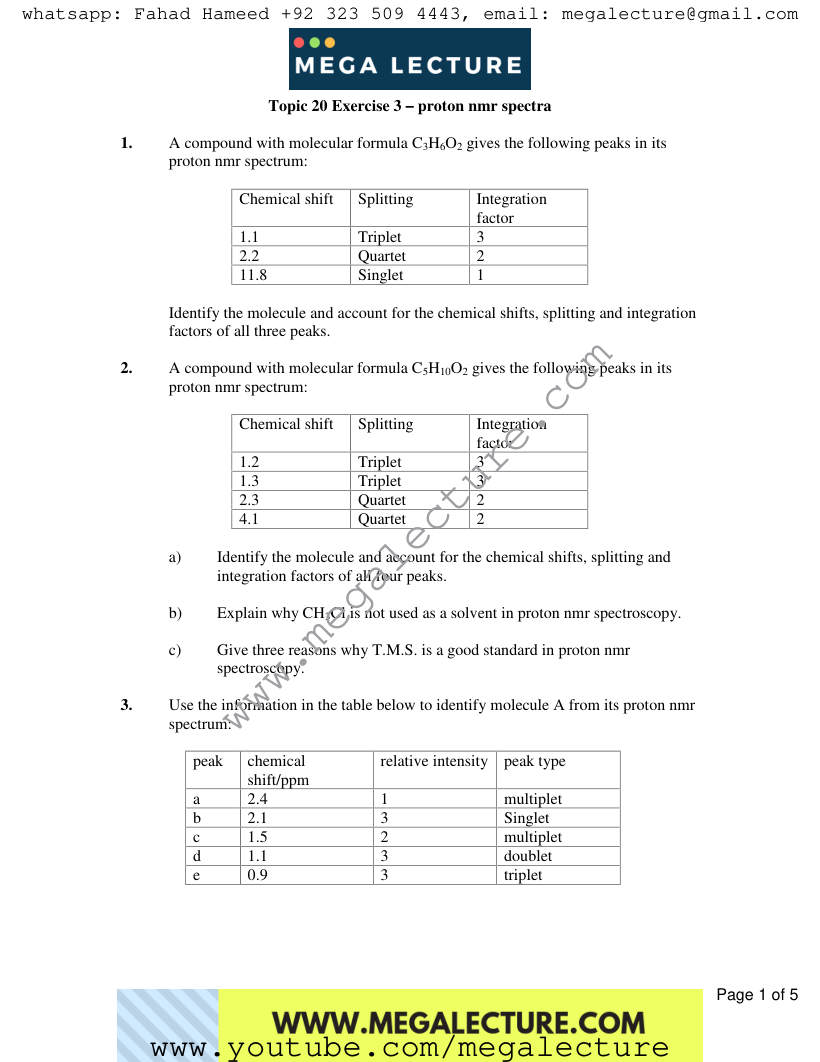 Page 1 of Exercise