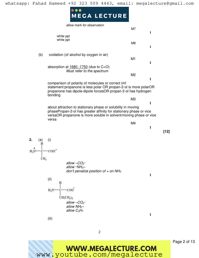 Page 2 of Marking scheme