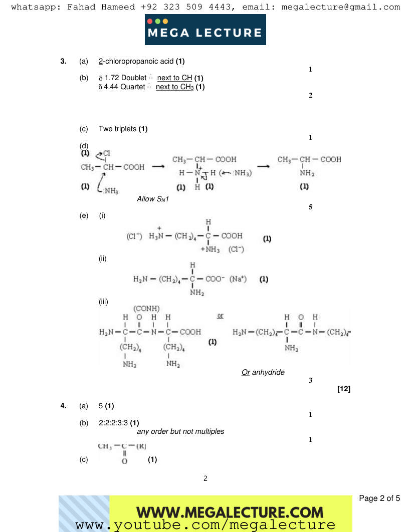 Page 2 of Marking scheme